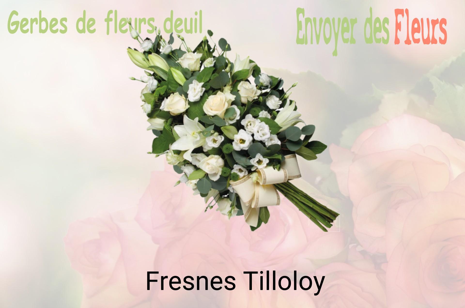 Gerbe de fleurs de deuil livrée à Fresnes-Tilloloy